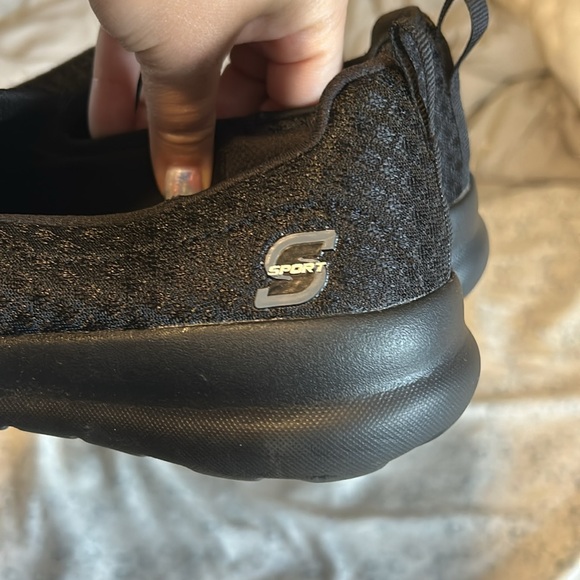 Skechers Memory Foam Black Slip On Sneakers - 9 - Picture 3 of 5